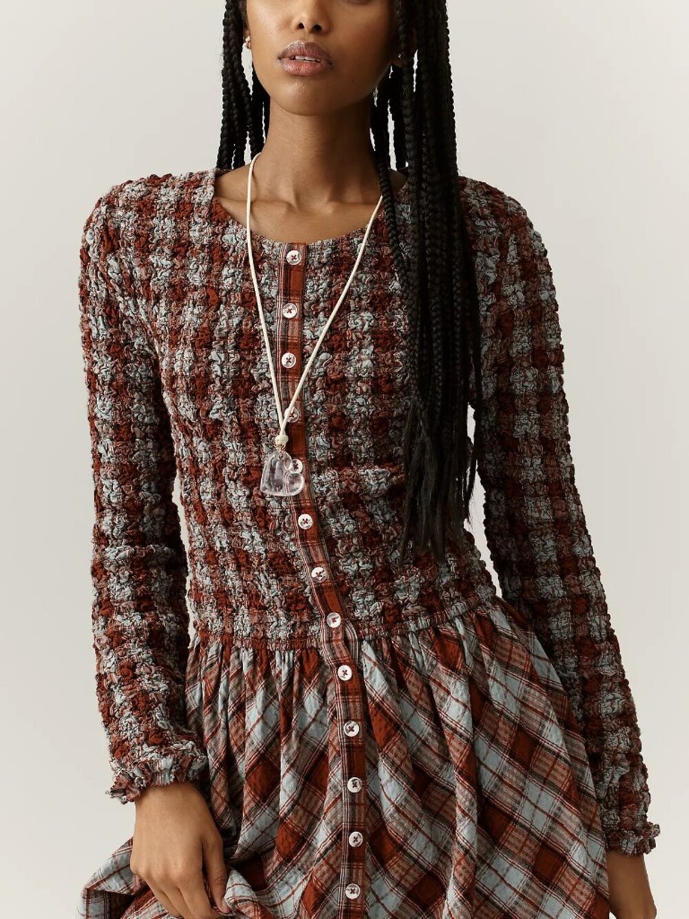 NWT Anthropologie Damson Madder Long-Sleeve Organic Cotton Midi Dress, Size 12 - Picture 7 of 11